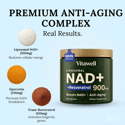 3-in-1 NAD+ Cellular Renewal Capsules - Slows Aging, Boosts Energy & Restores Youthfulness