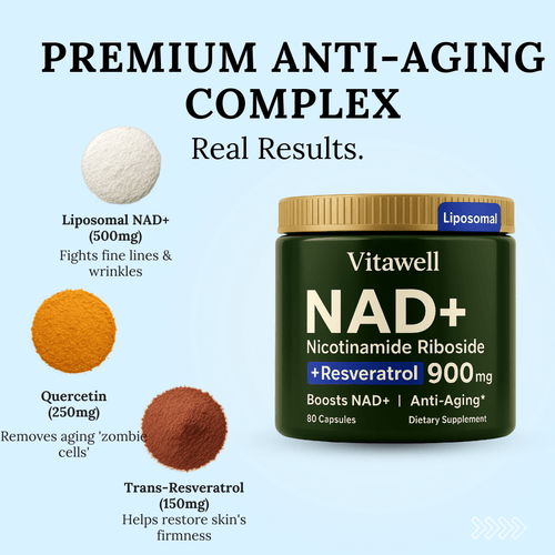 3-in-1 NAD+ Cellular Renewal - Slows Aging, Boosts Energy & Restores Youthfulness