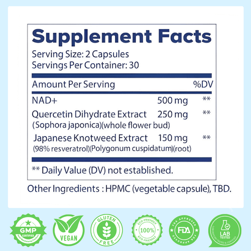 3-in-1 NAD+ Cellular Renewal Capsules - Slows Aging, Boosts Energy & Restores Youthfulness